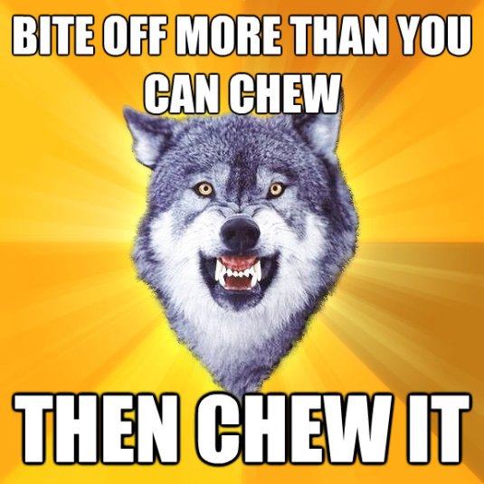 Courage Wolf's Friendly Pep-Talking Courage-wolf-bites-off-more-than-he-can-chew-then-chews-it